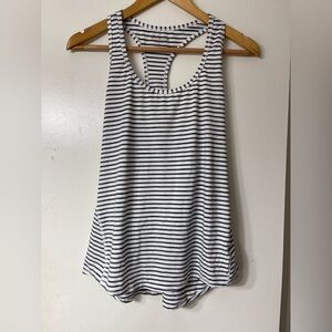 Athleta Black and White Striped Tank